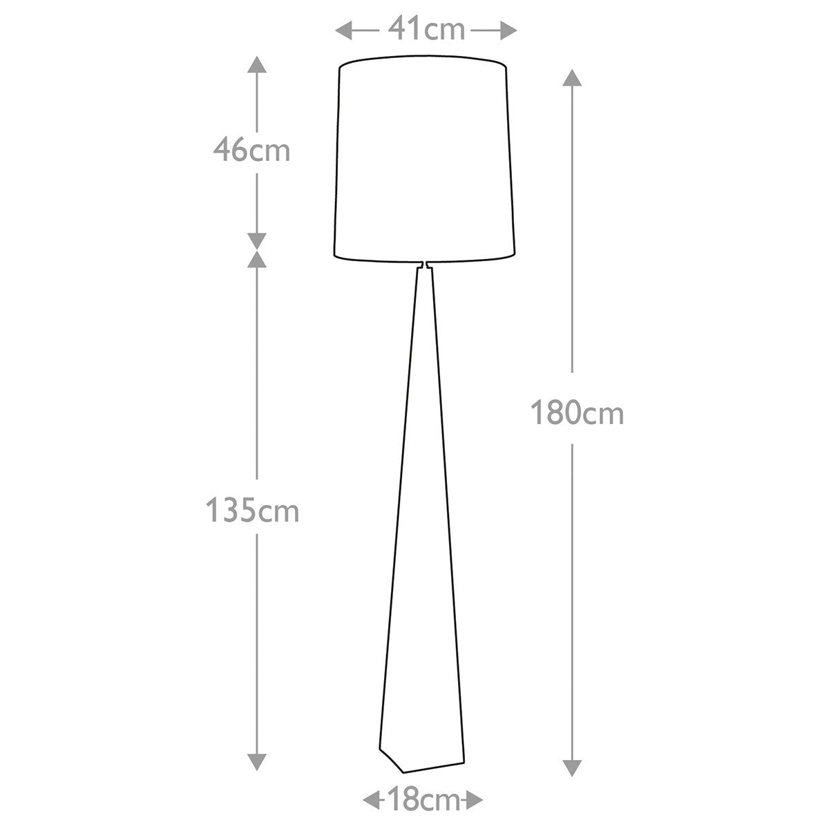 Modern Ascent 1-Light Adjustable Floor Lamp with E27 Socket - 5 Finishes for Living Room, Bedroom & Office Lighting