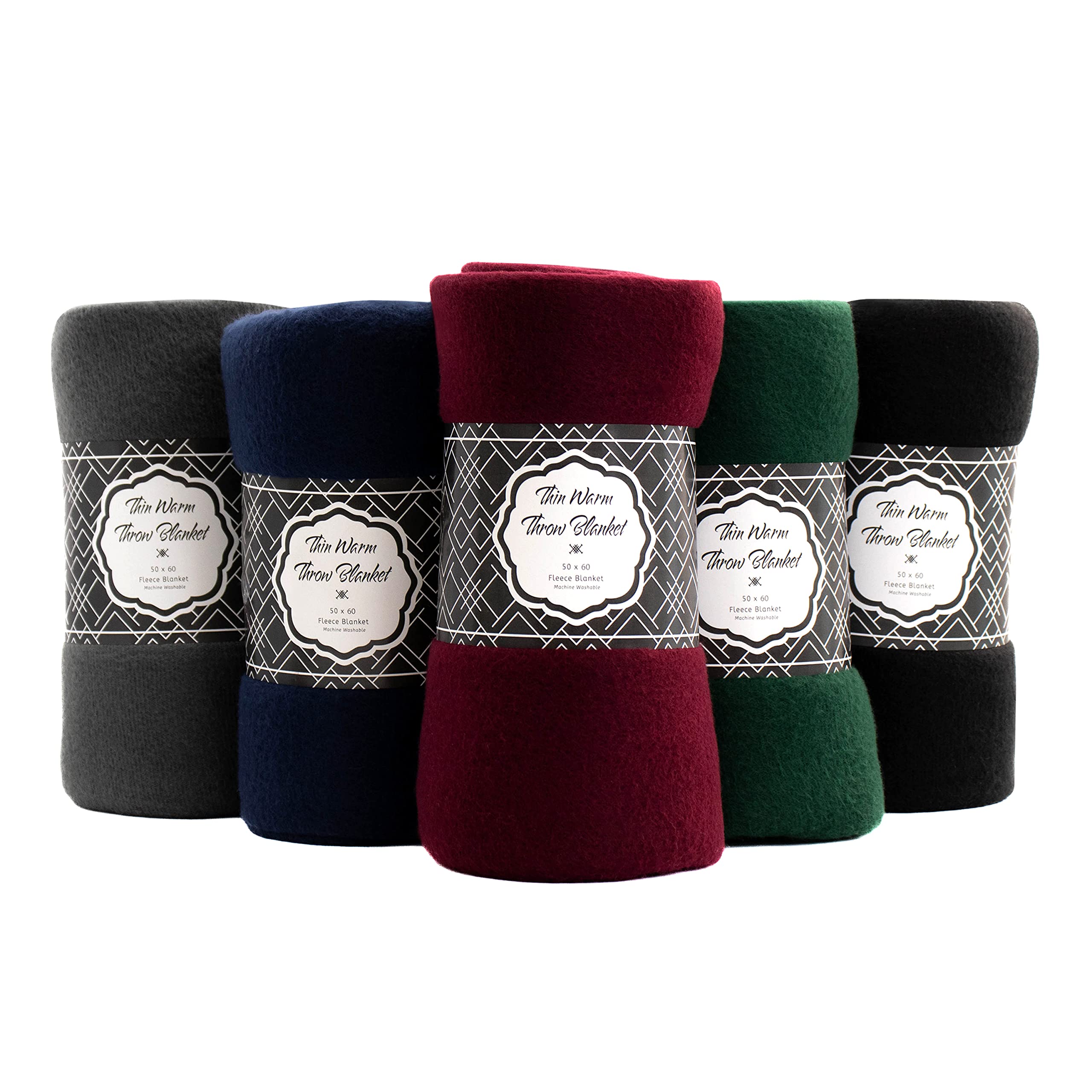 24 Pack Wholesale Soft Fleece Throw Blankets 50