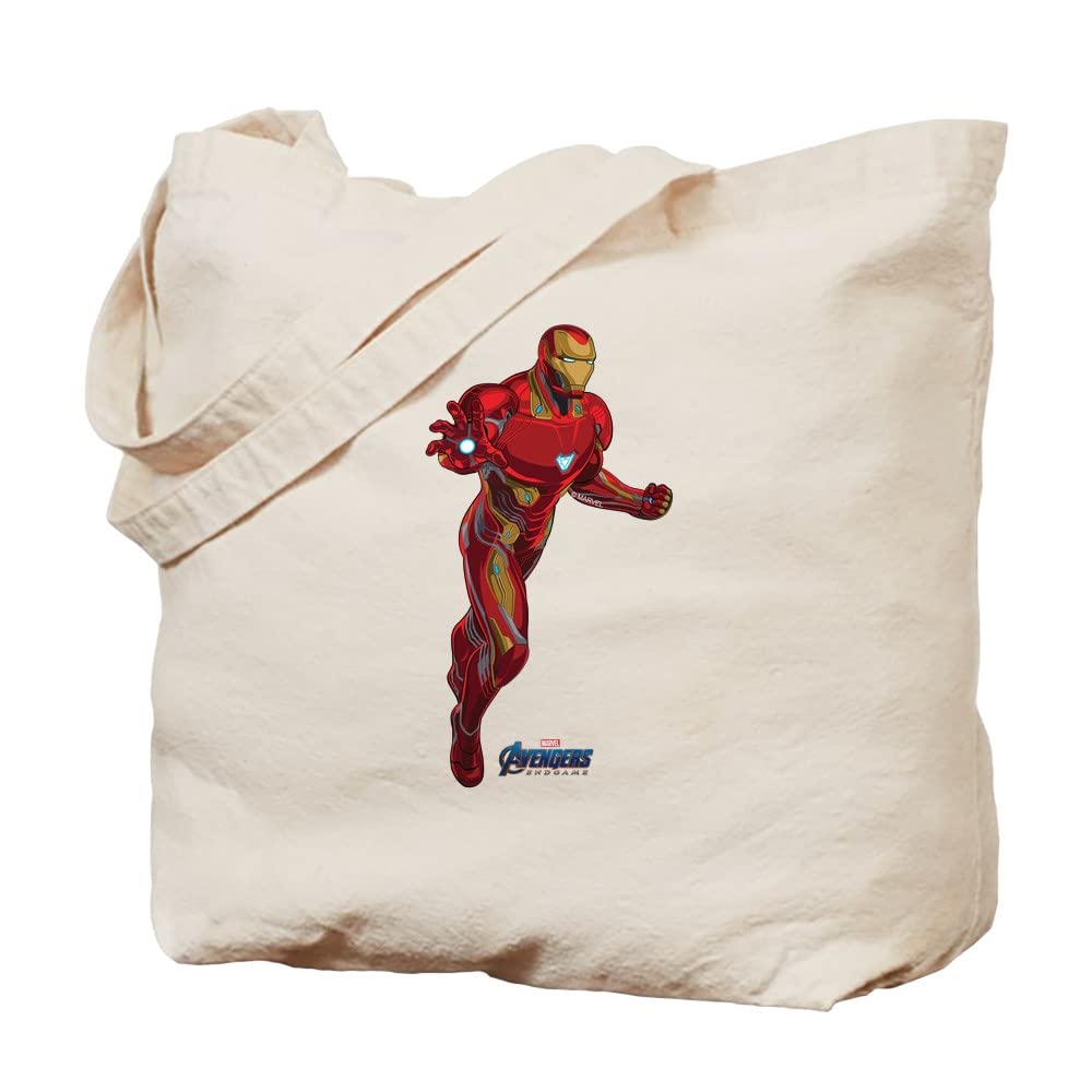 Iron Man Tote Bag - Natural Canvas Reusable Shopping Bag for Groceries, Beach & Comic Con | Marvel Superhero Gift for Fans