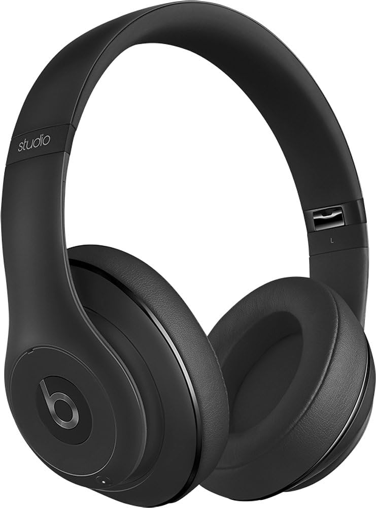 Beats Studio 2.0 Wireless Noise Cancelling Over-Ear Headphones with Built-in Mic - Refurbished Bluetooth Headset for Travel, Work & Gym - Includes Car Charger & Adaptive ANC Technology