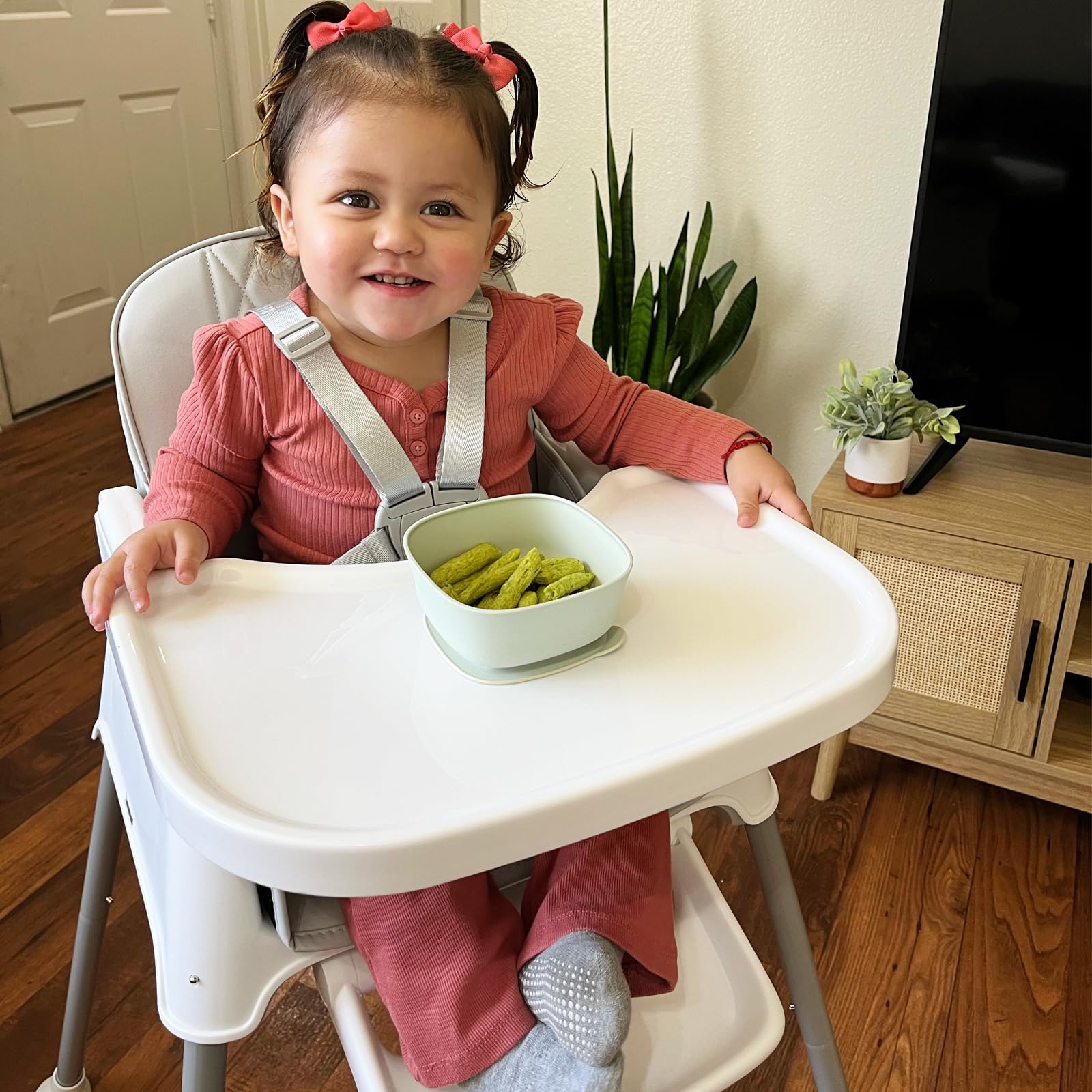 Bellababy 3-in-1 Adjustable Convertible Baby High Chair - Lightweight Portable Toddler Feeding Seat with Easy Clean Fabric - Perfect for Home, Travel & Restaurant Dining