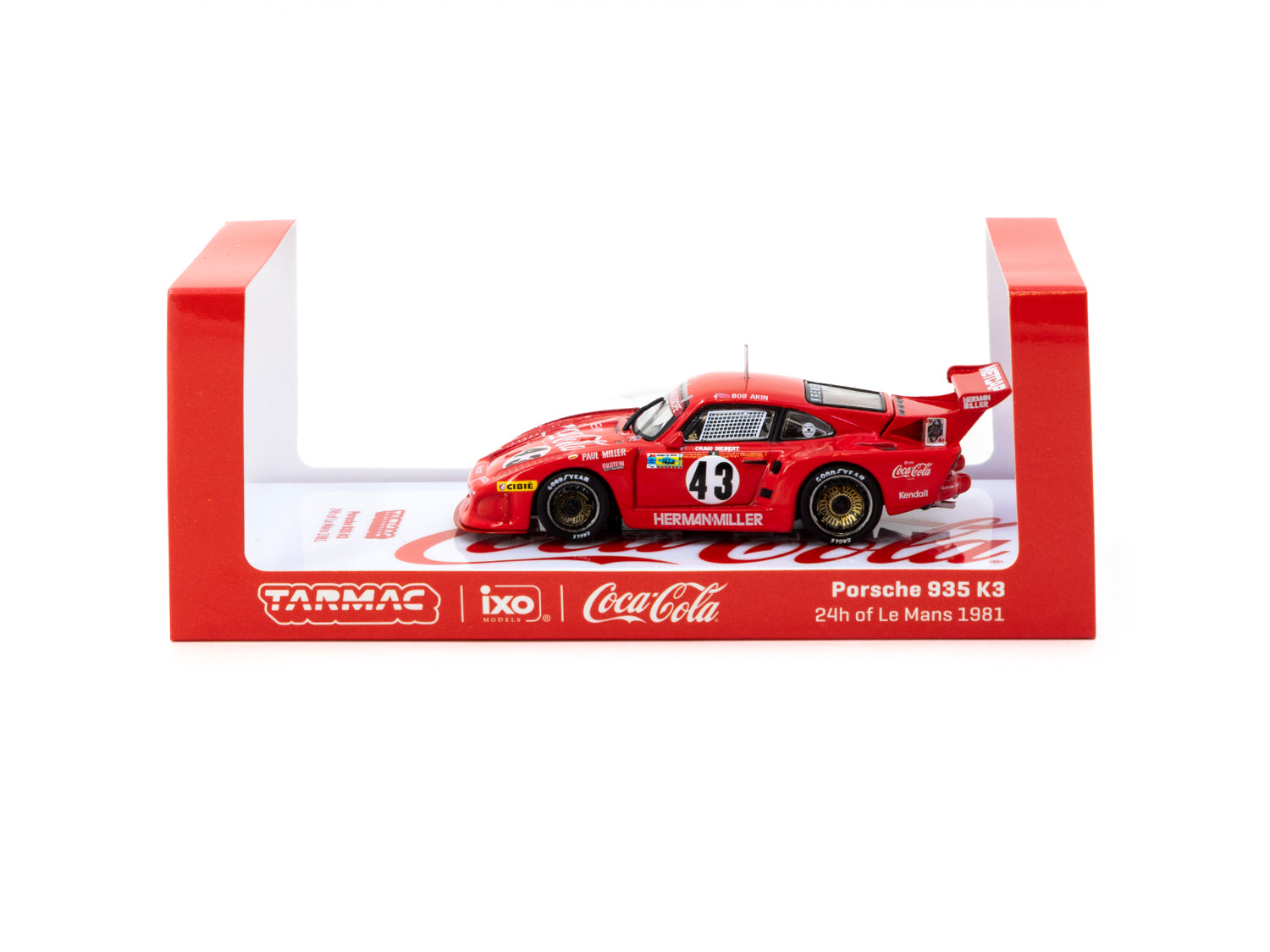 Tarmac Works X iXO Models 1/64 Scale Porsche 935 K3 24h Le Mans 1981 #43 Diecast Car - Collectible Miniature Model for Racing Enthusiasts & Display Showcase
