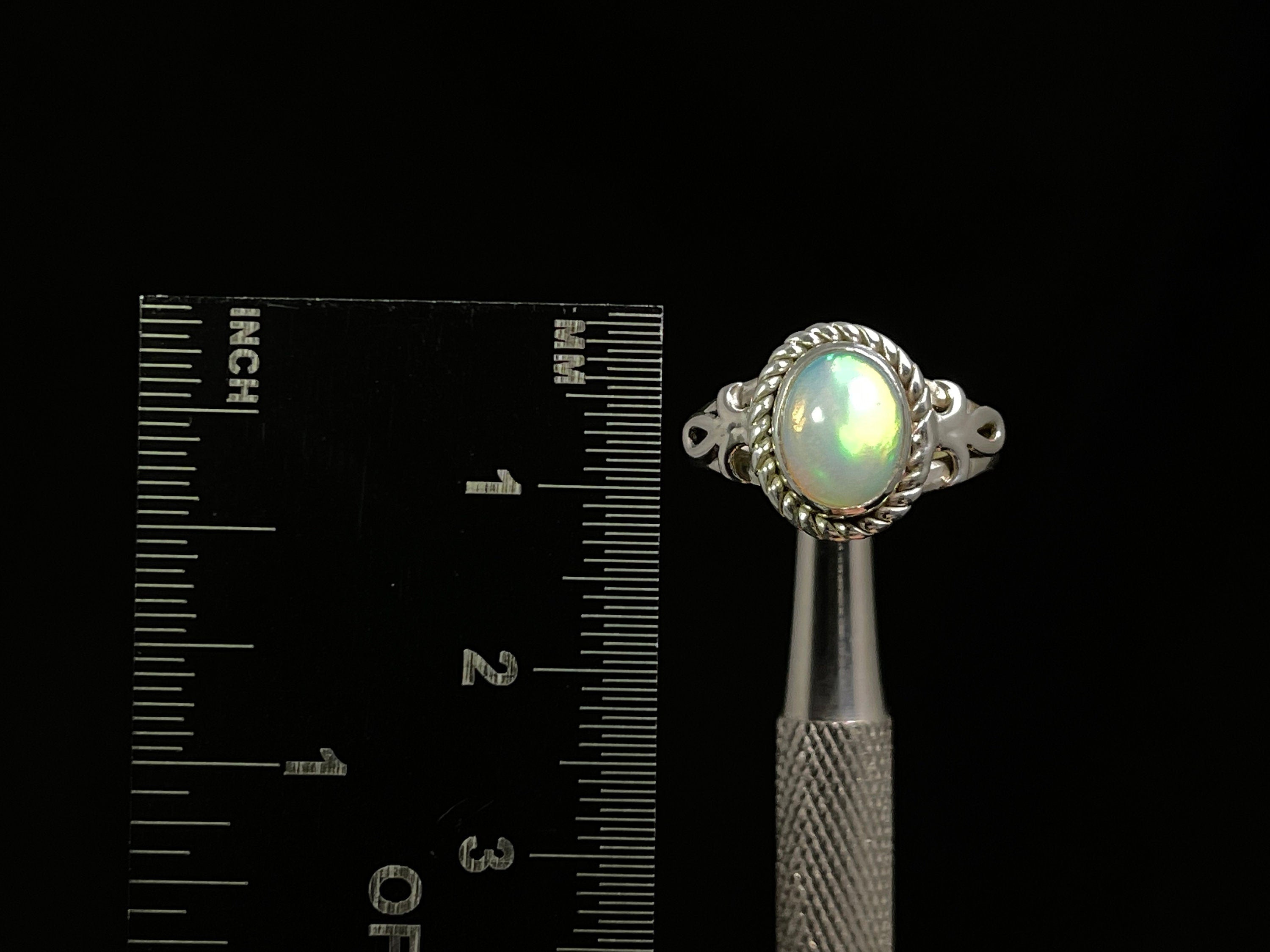Ethiopian Opal Ring Sterling Silver Size 5 - Welo Opal Bridal Jewelry for Women | Elegant Wedding, Engagement & Everyday Wear