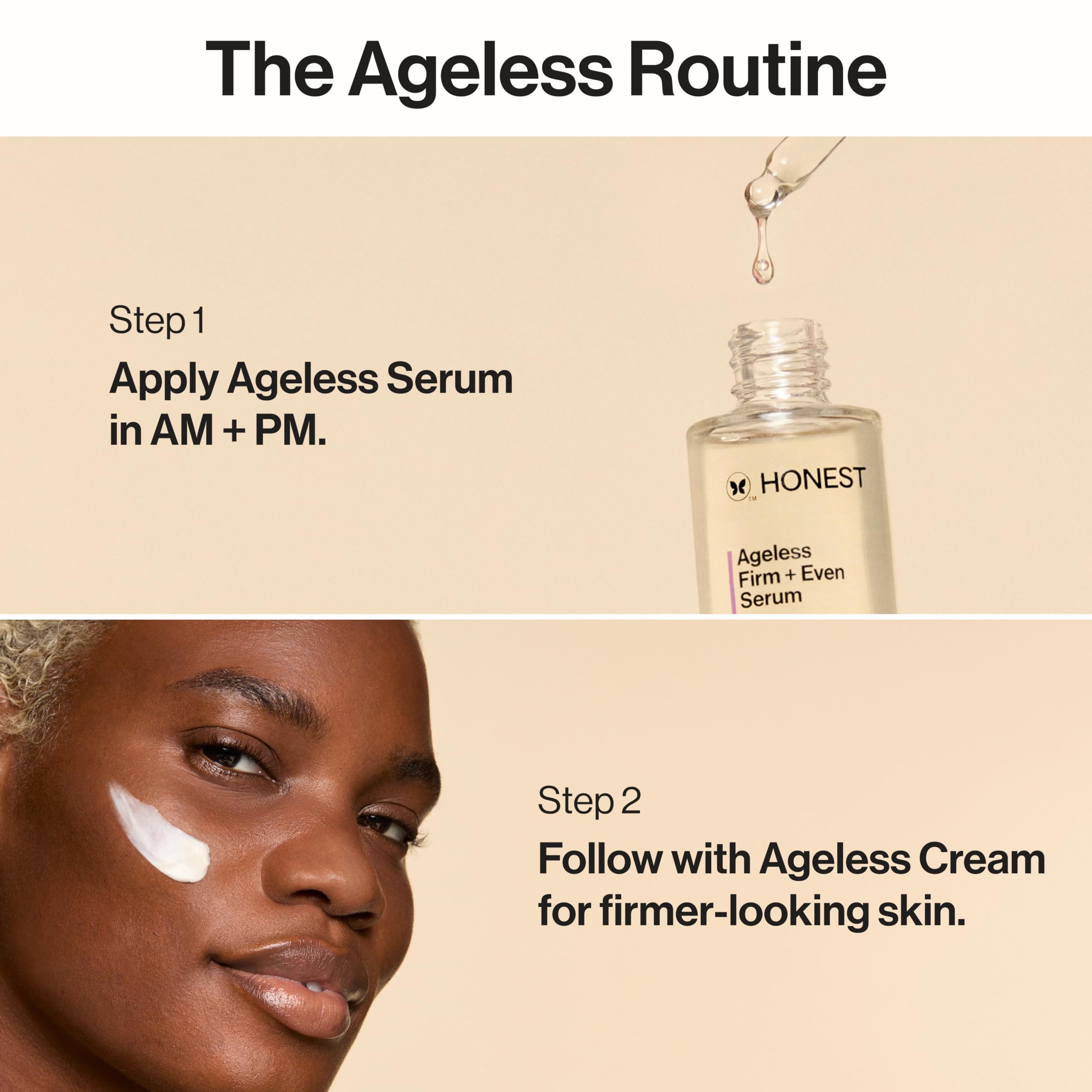**Honest Beauty Ageless Firm and Smooth Cream – Vegan Collagen & Elastin Polypeptides for Firmer, Smoother Skin | Fragrance-Free, EWG Verified, Vegan, Cruelty-Free | 1.7 fl oz | Perfect for Daily Anti-Aging Skincare Routine**