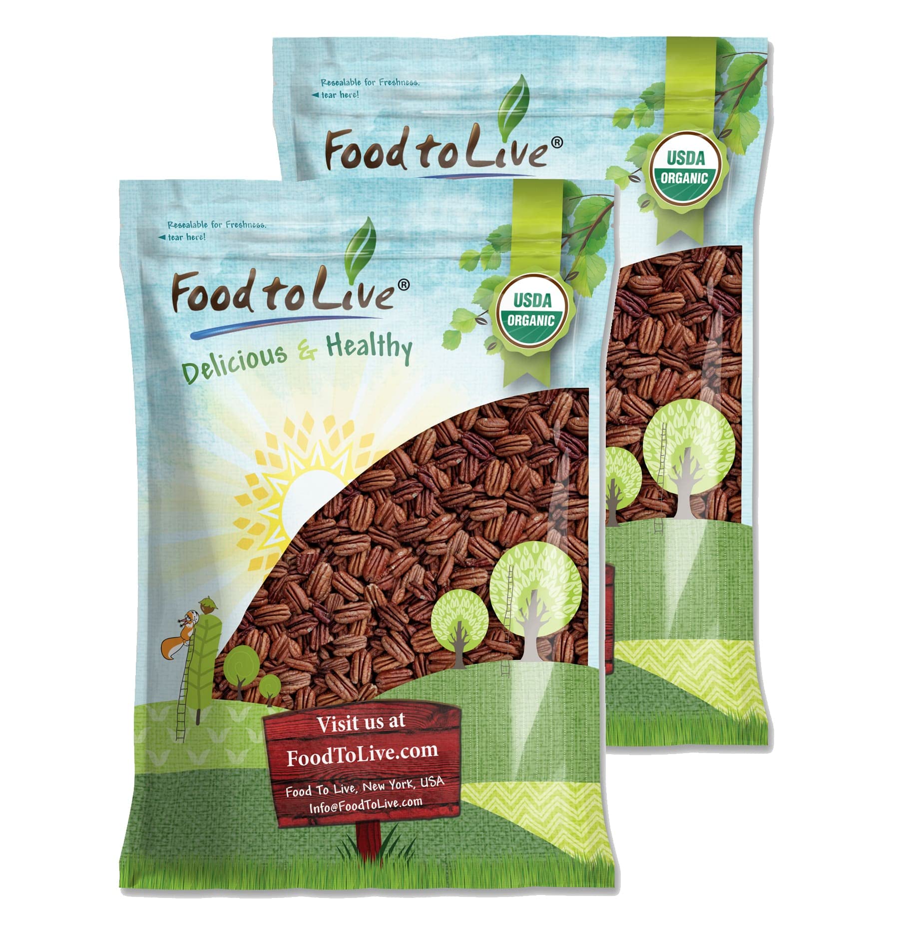 Organic Dry Roasted Pecan Halves with Himalayan Salt | 12 lbs Non-GMO, Vegan, Keto-Friendly Snack | No Oil Added, Kosher Certified | High in Protein & Fiber | Perfect for Baking, Trail Mix & Healthy Snacking