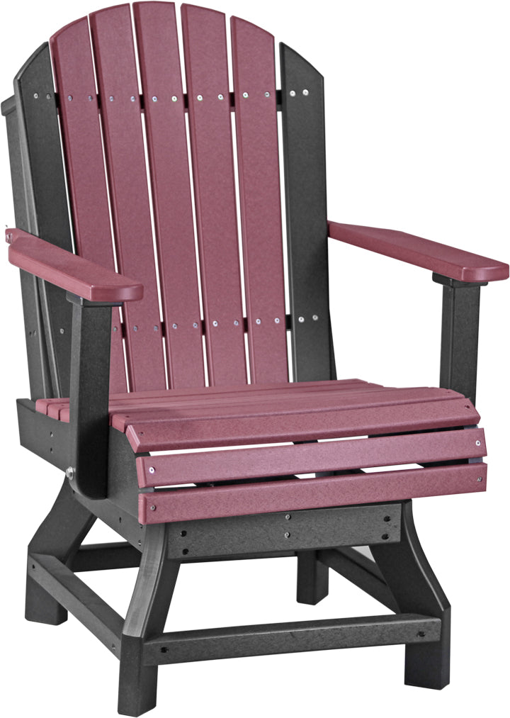 LuxCraft Adirondack Swivel Chair - Outdoor Dining Height Patio Furniture for Backyard, Garden & Poolside Relaxation