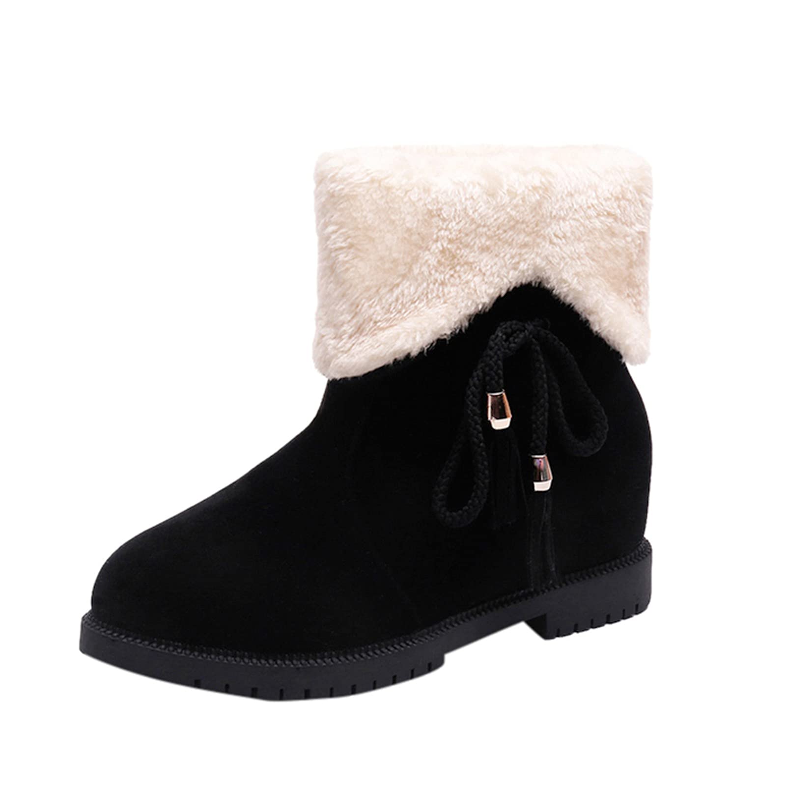 Gaoxin Women's Winter Snow Boots - Thick Sole Ankle Boots with Lace-Up Design & Heel for Warmth & Style - Perfect for Snowy Days, Outdoor Activities & Casual Winter Fashion
