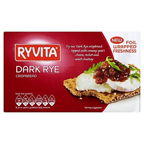 Ryvita Dark Rye Crispbread 250g - Healthy Snack for Office & Travel