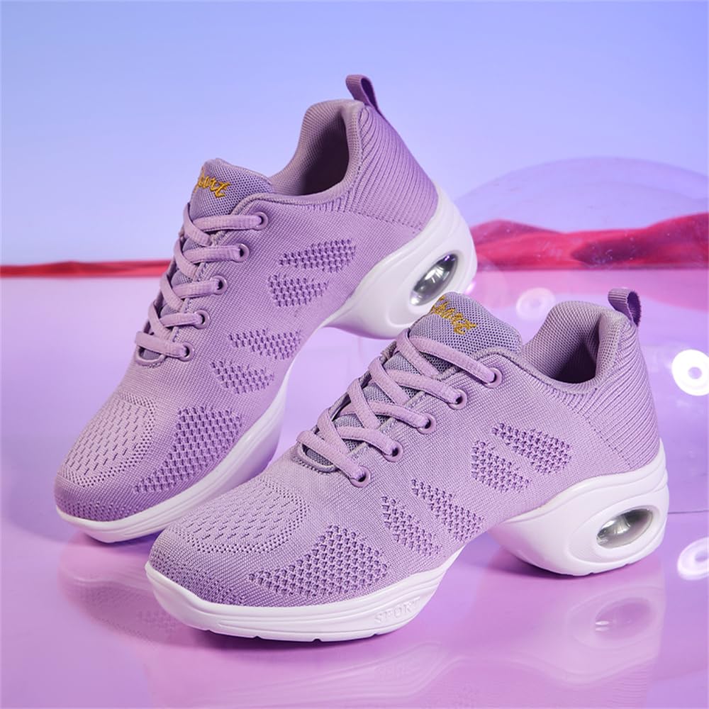 Women's Lace-Up Jazz Sneakers - Comfortable Cushioned Modern Dance Shoes for Ballet, Jazz & Walking | Perfect for Dance Classes, Performances & Casual Wear