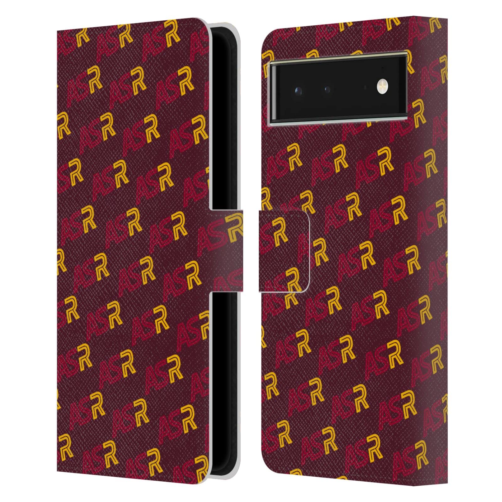 AS Roma Leather Wallet Case for Google Pixel 6 - Official Licensed Football Design
