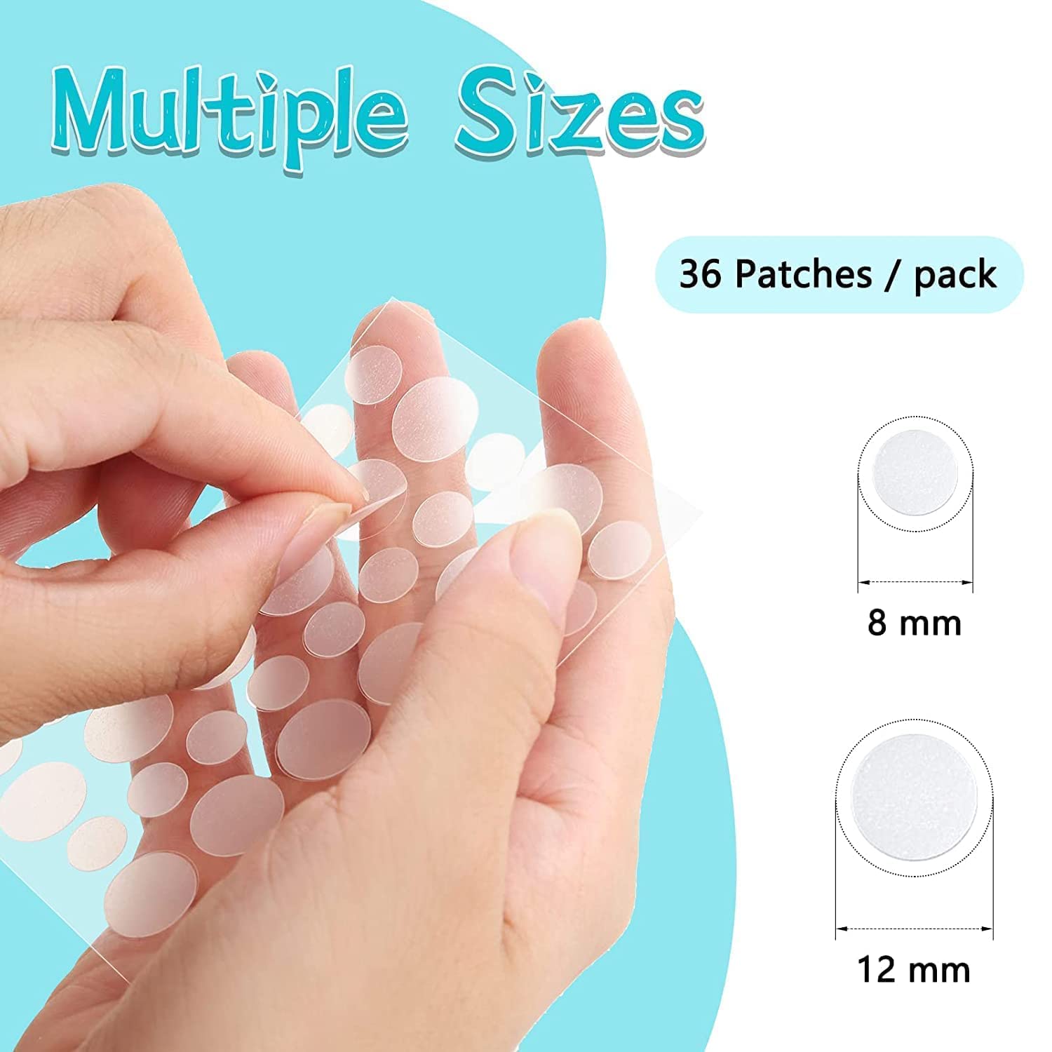 WENGONVILA Acne Pimple Patch - Invisible Hydrocolloid Facial Stickers for Zits & Blemishes (36 Count) - Clear Spot Treatment for Day & Night Use, Perfect for School, Work & Travel