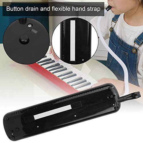 32-Key Melodica Instrument - Portable Keyboard Piano with Mouthpiece, Tube & Carrying Bag - Perfect for Kids, Beginners & Adults - Great Musical Gift (Black) - Ideal for Home Practice, School Music Class & Travel Performances