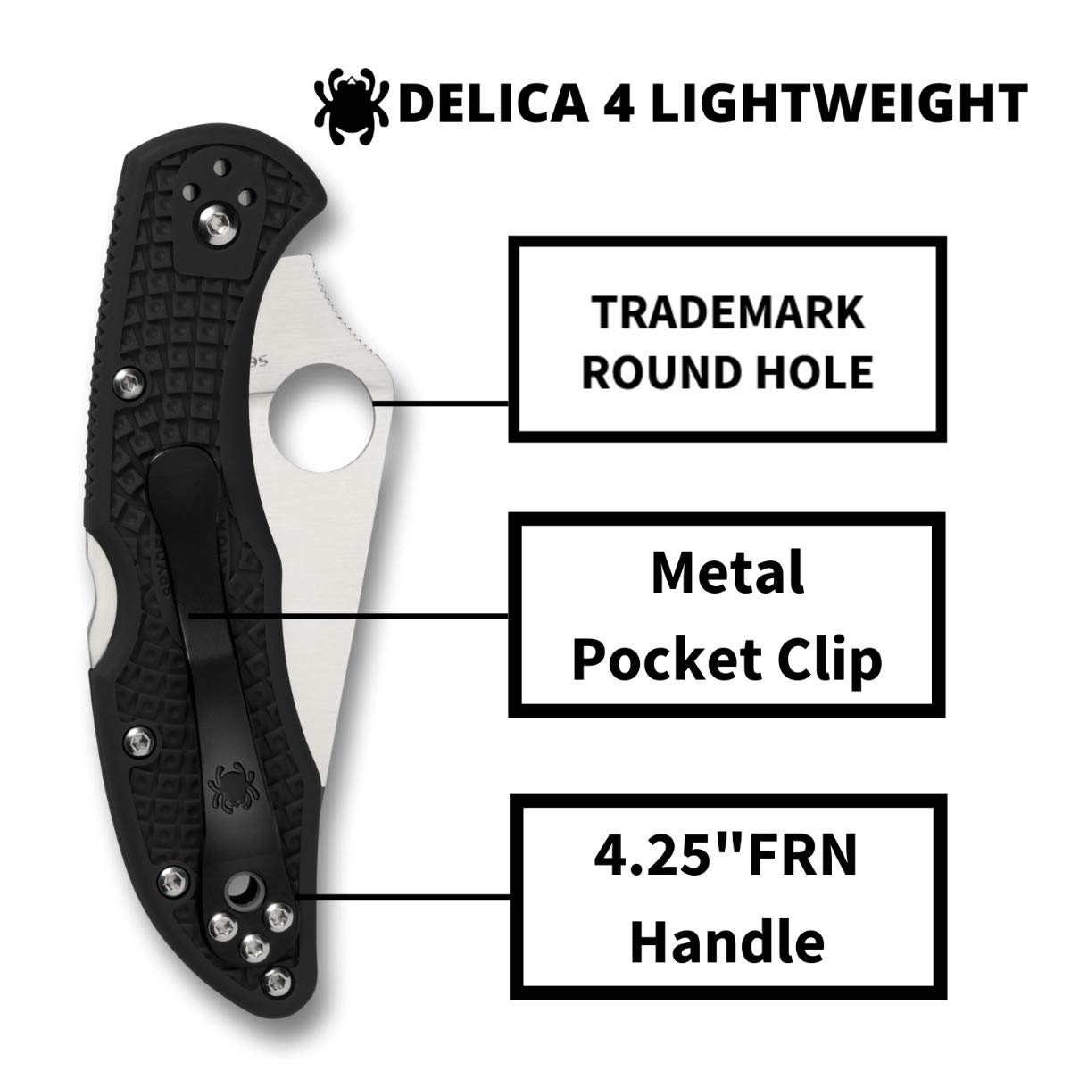 Spyderco Delica 4 Lightweight Folding Knife - 7.15