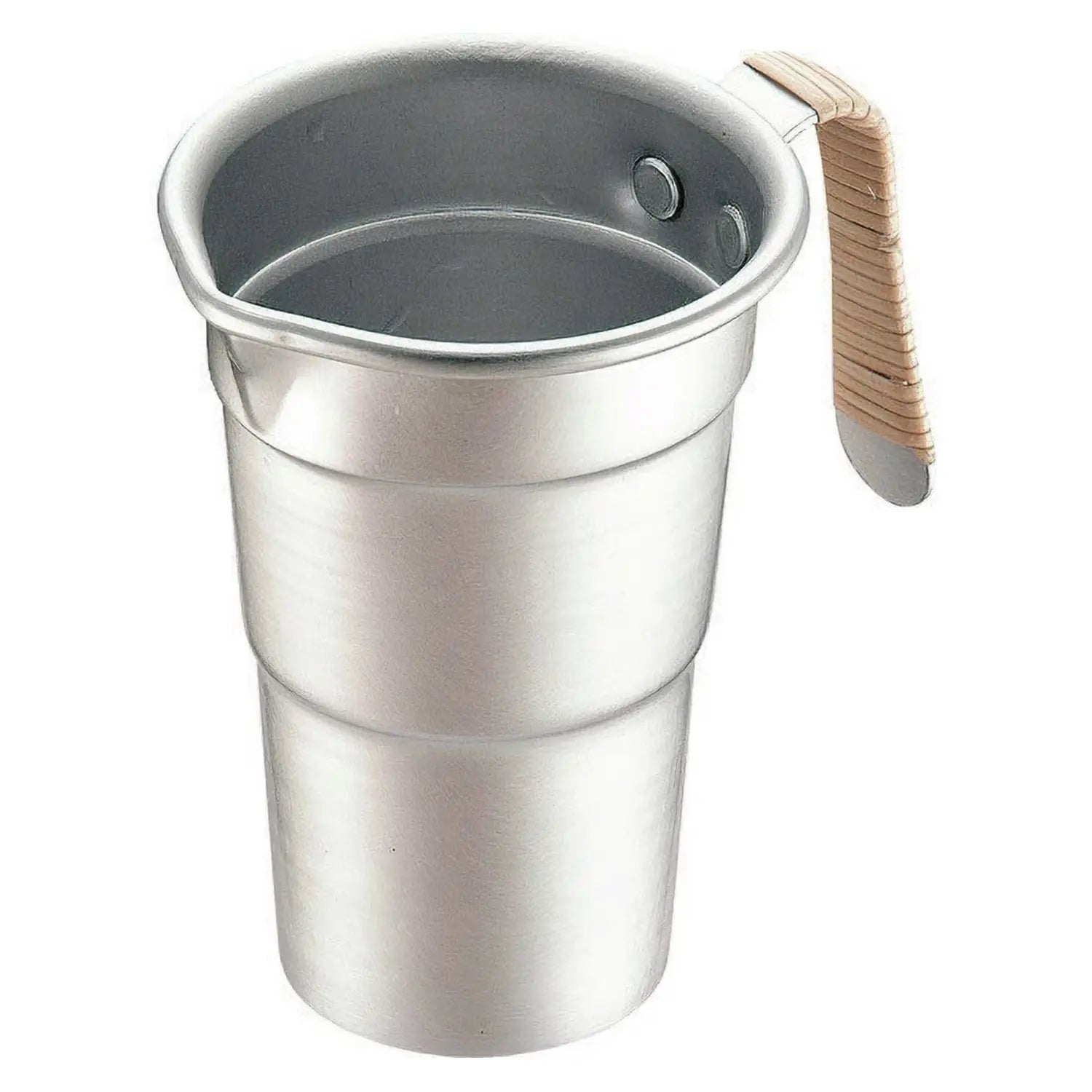 Premium Maekawa Kinzoku Aluminum Sake Server with Rattan Handle - Traditional Japanese Sake Pourer for Home Dining, Sushi Restaurants & Gift Giving