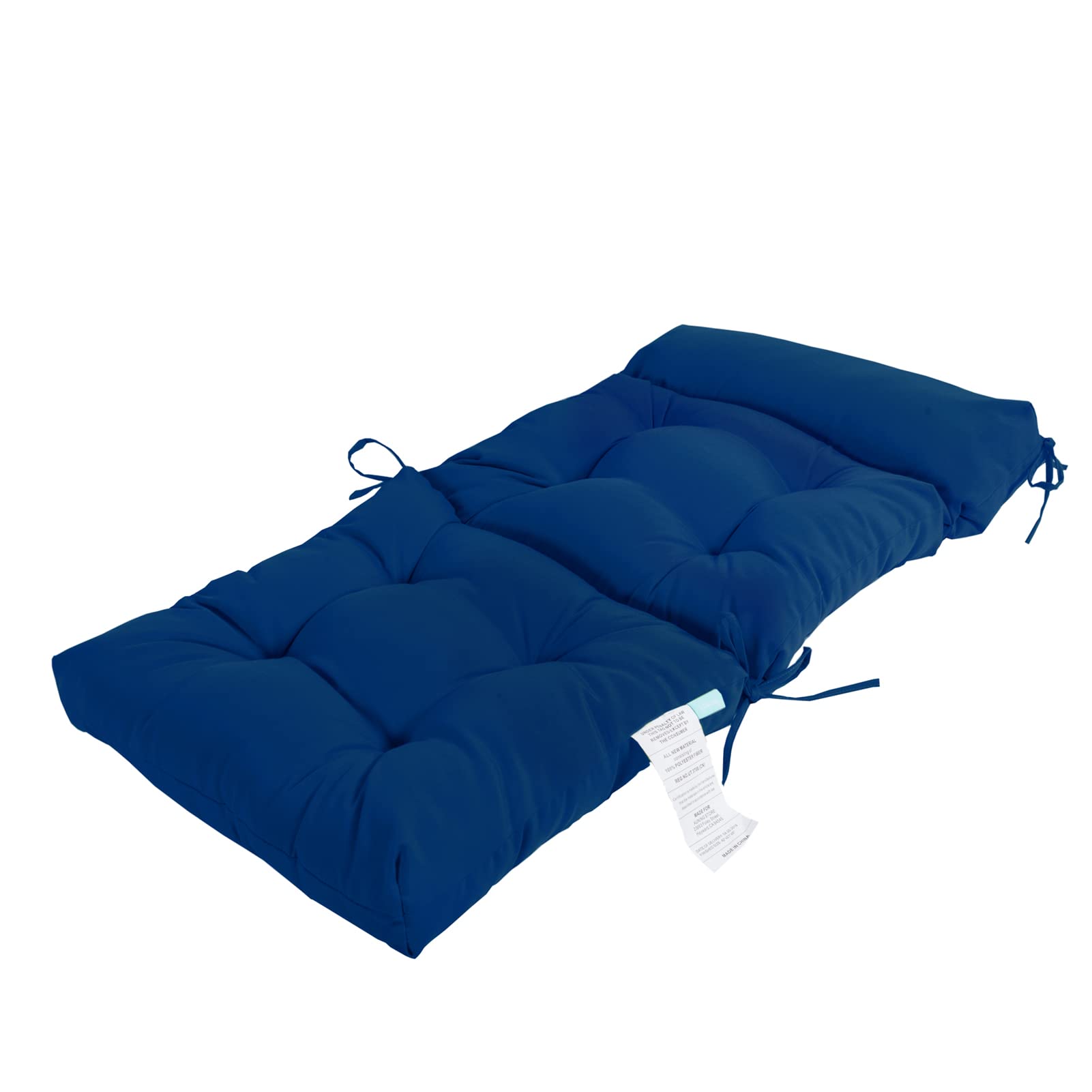 QILLOWAY High Back Chair Cushions Set of 4 - Indoor/Outdoor Tufted Replacement Seat Cushions in Royal Blue - Perfect for Patio Furniture, Dining Chairs, and Deck Loungers