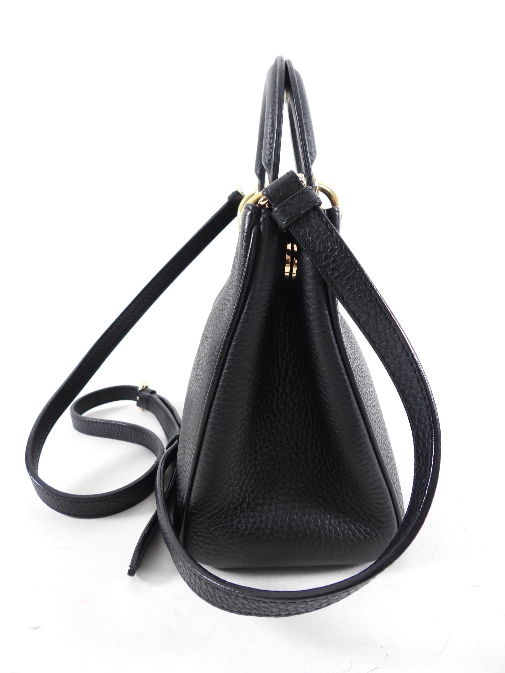Christian Dior Black Mini Diorissimo Leather Two-Way Shoulder Bag Crossbody Purse for Women | Luxury Designer Handbag for Date Night, Office & Travel