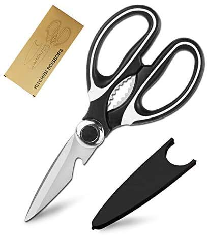 Premium Heavy Duty Kitchen Scissors - Ultra Sharp Multi-Purpose Utility Shears for Cutting Chicken, Fish, Meat, Vegetables & Herbs | Ideal for Food Prep, Butchering, Poultry Trimming & Home Cooking