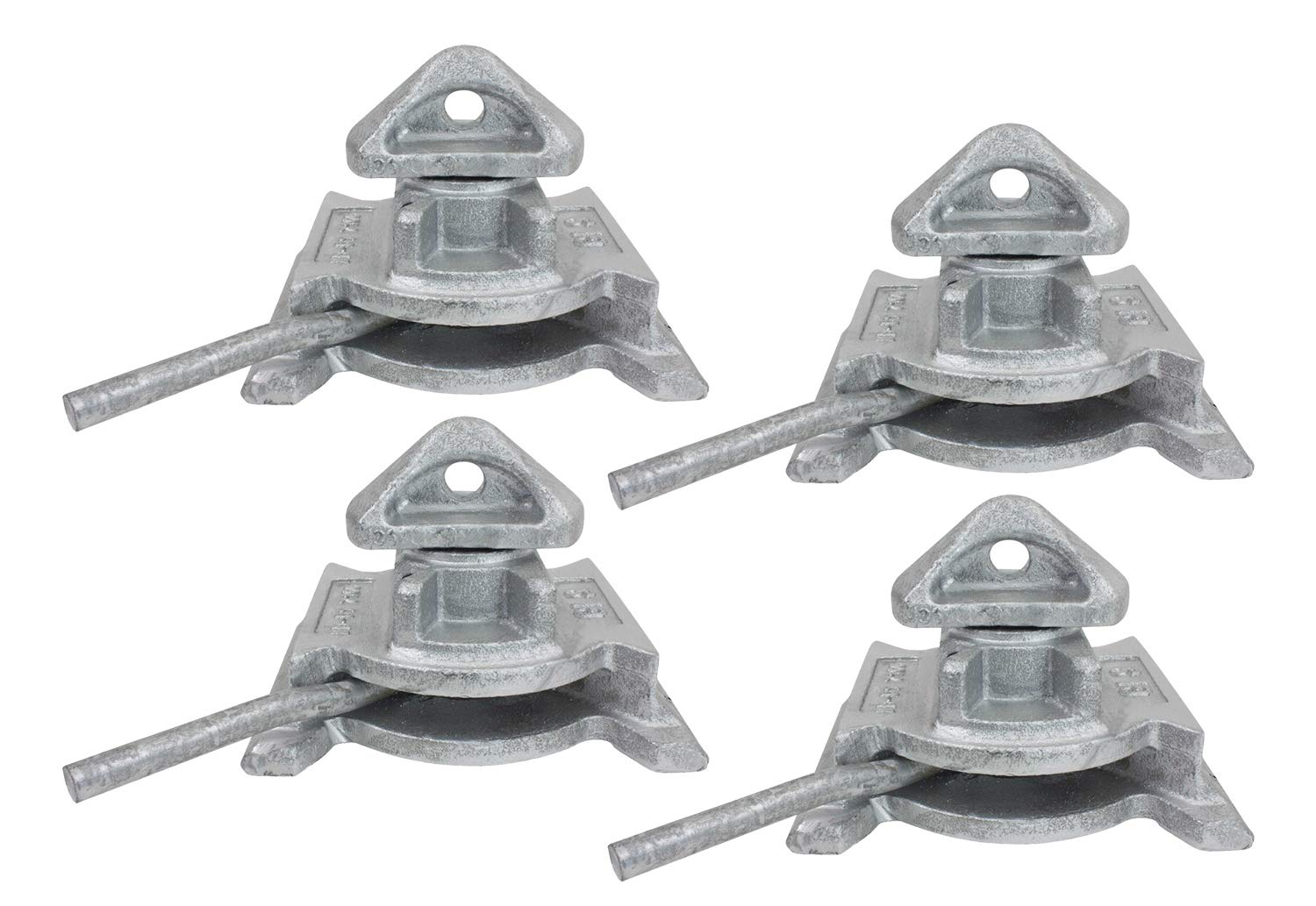 4 Pack Sea Rail Shipping Container Manual Twist Locks - Dovetail Style for Securing Containers to Flat Surfaces | Heavy Duty Cargo Locking Mechanism | Ideal for Shipping Yards, Ports & Ground Transport