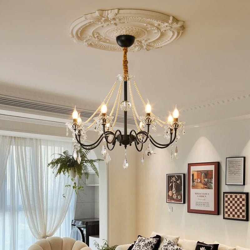 Greenville Crystal Chandelier - Elegant Modern Ceiling Light Fixture for Dining Room, Living Room & Bedroom Decor