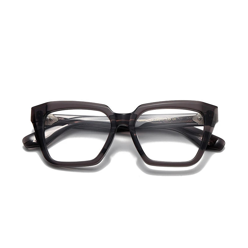 Stylish Aror Unisex Full Rim Square Cat Eye Acetate Eyeglasses Frame 842317 - Trendy Retro Glasses for Men & Women, Perfect for Office, Reading, and Fashion Accessories