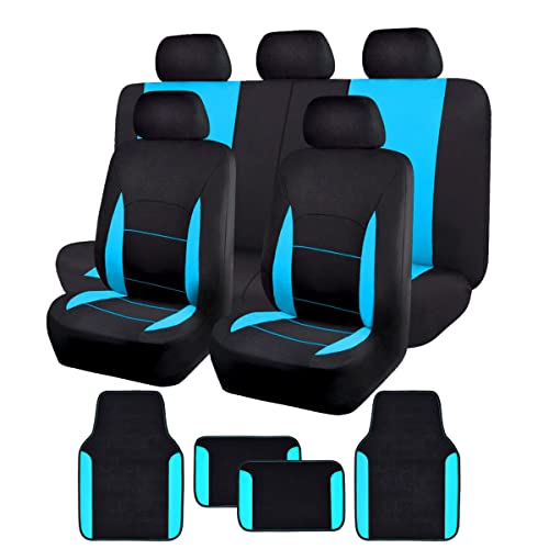 SC & Floor Mats Black Mint Blue