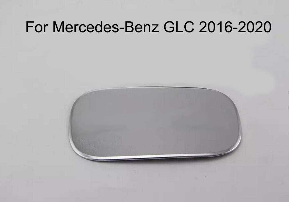 Chrome Car Fuel Gas Tank Cap Cover & Gas Door Cover Trim Emblems for Mercedes-Benz GLC 2016-2020 - Premium Replacement Accessory for Enhanced Vehicle Appearance & Protection (Perfect for Car Detailing & Customization)