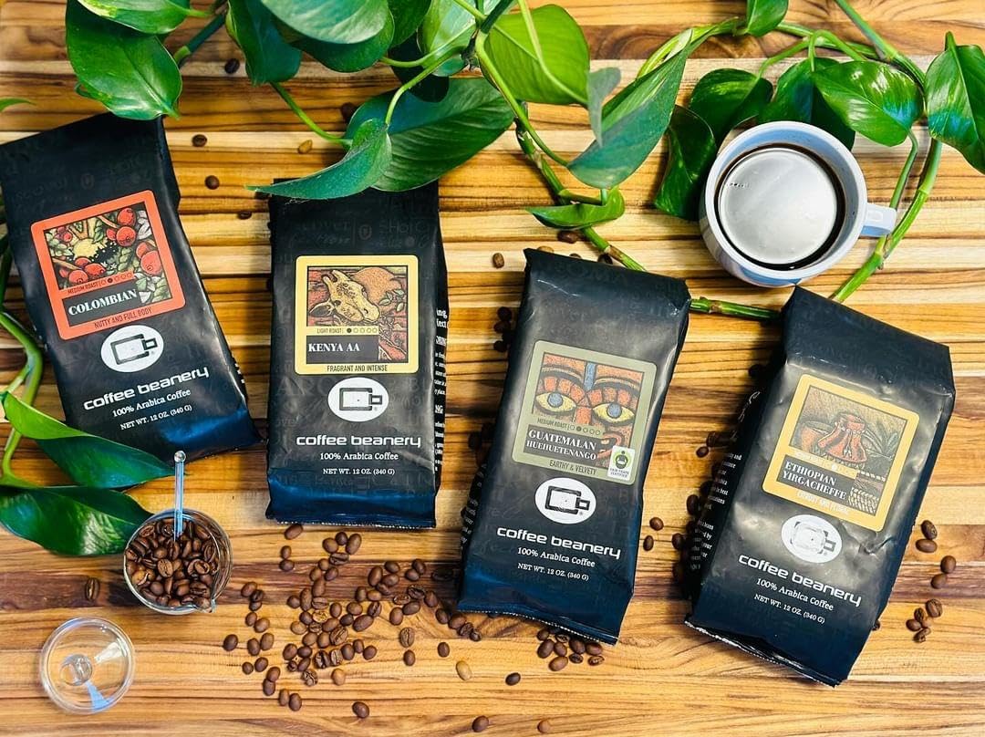 Premium Kenya AA Specialty Coffee - 12oz Bag Coarse Ground Light Roast | Single Origin Arabica Beans for Pour Over, French Press & Cold Brew