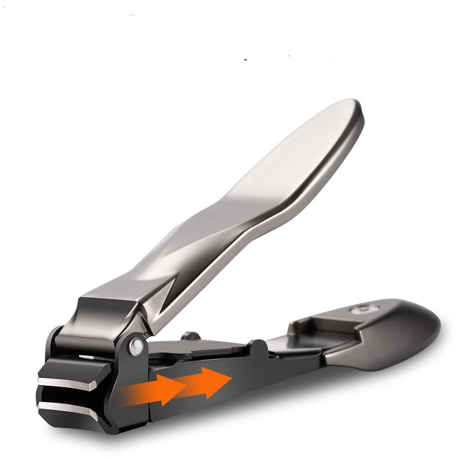 Professional Stainless Steel Nail Clippers with Anti-Splash Cover - Pedicure & Manicure Tools for Thick & Ingrown Toenails (Model LL-ZJD28, Big Size) - Perfect for Home Grooming, Travel & Salon Use