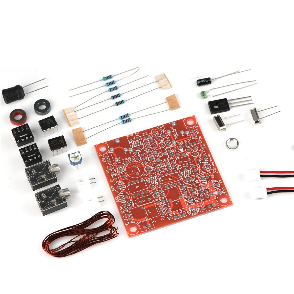 Forty-9er 3W HAM Radio CW Shortwave Transmitter Receiver DIY Kit - Unsoldered PCB Board, Electronic Components & Circuit Diagram - Perfect for Amateur Radio Enthusiasts, Emergency Communication & STEM Learning Projects