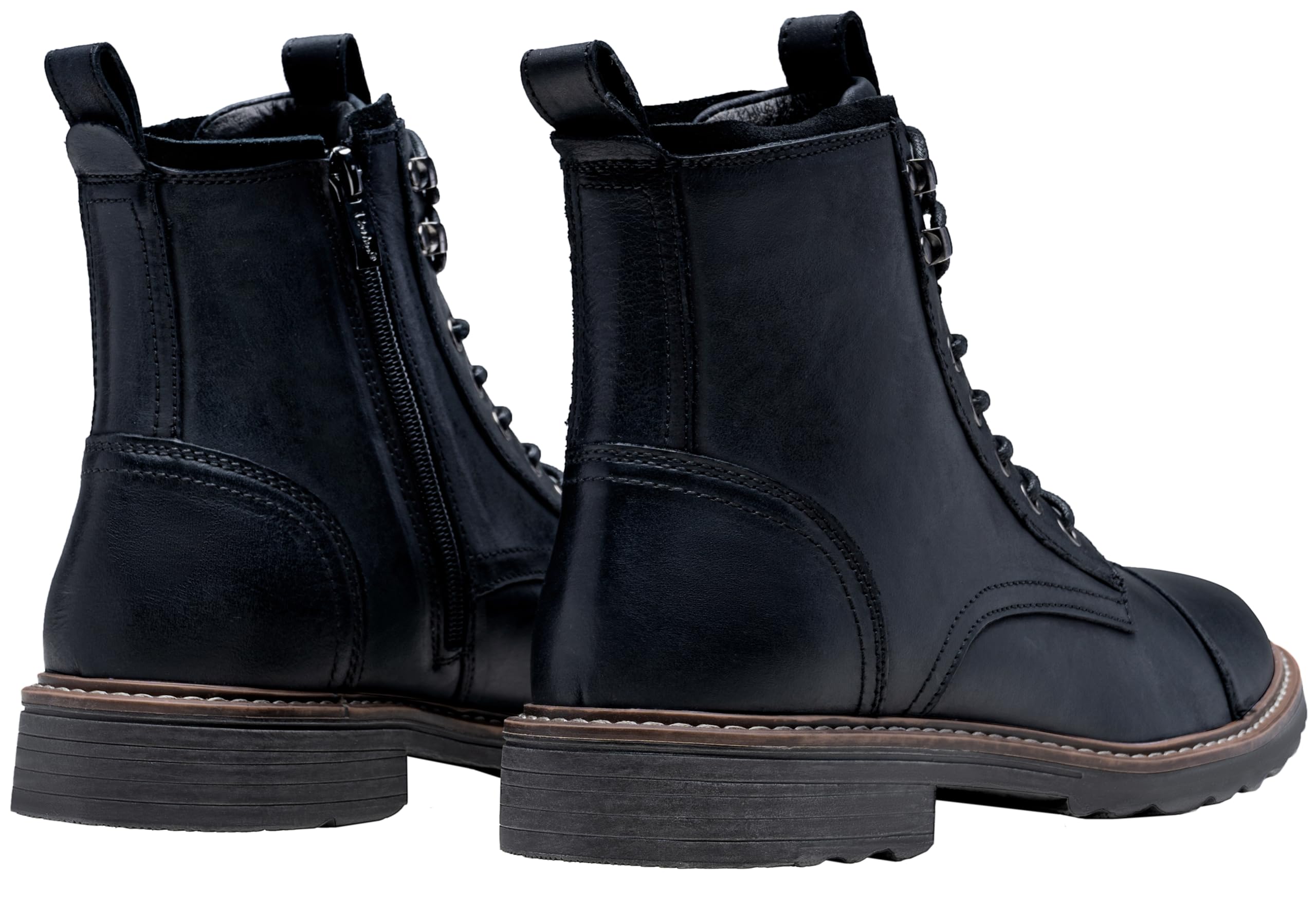Vostey Men's Waterproof Chukka Boots - Motorcycle & Casual Leather Boots for Men | Durable Outdoor, Riding & Everyday Wear