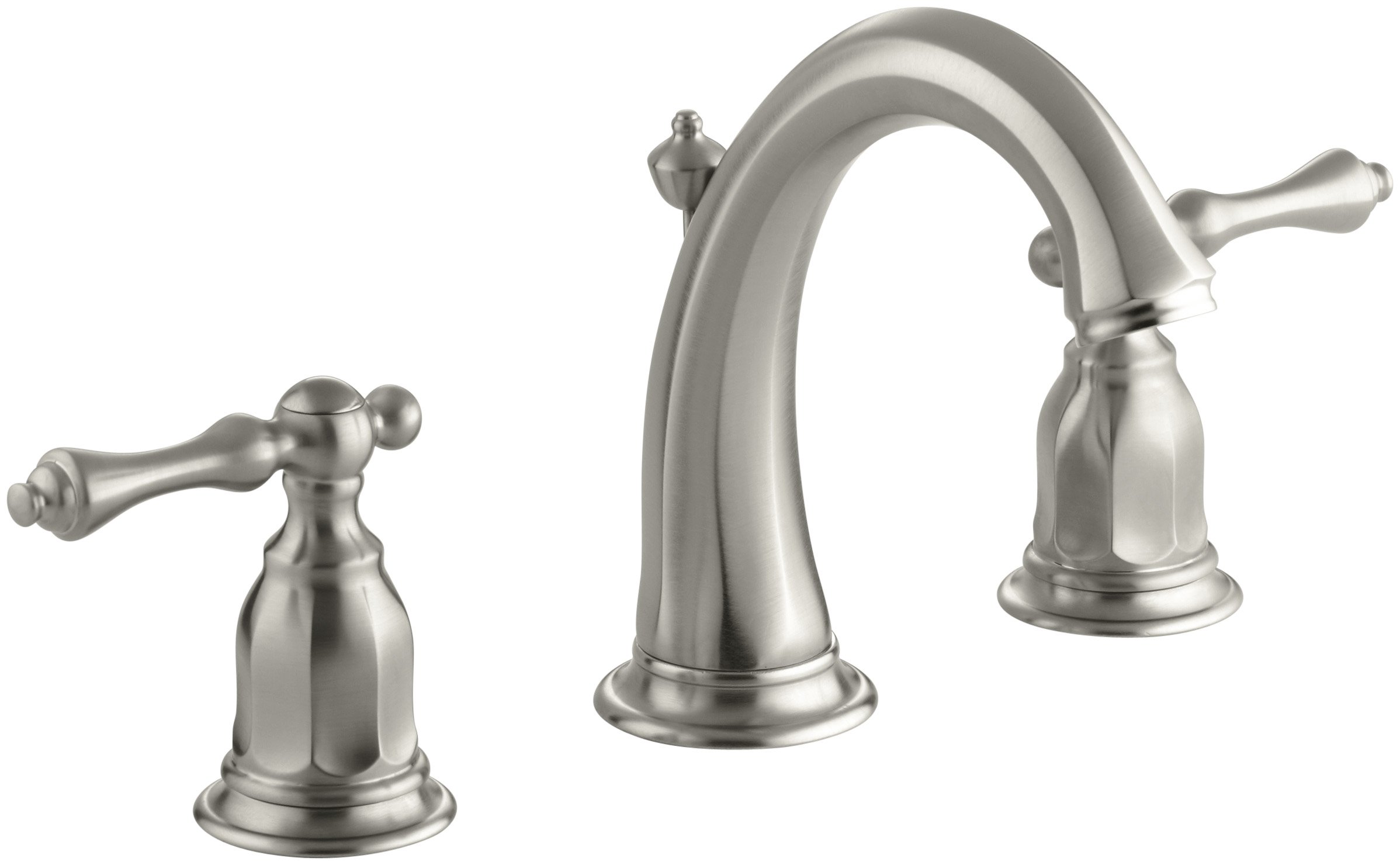 KOHLER Kelston 2-Handle Widespread Bathroom Faucet with Metal Drain - Brushed Nickel Finish (K-13491-4-BN) - Perfect for Modern Bathroom Vanities & Sink Upgrades