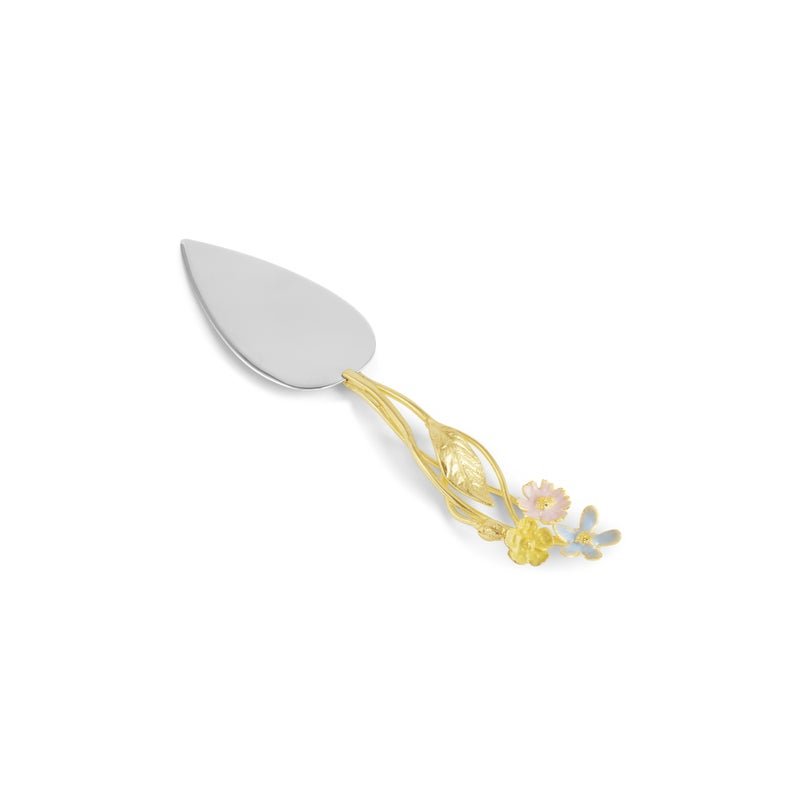 Wildflowers Cake Server Set - Elegant Floral Dessert Serving Utensil for Weddings, Birthdays & Special Occasions