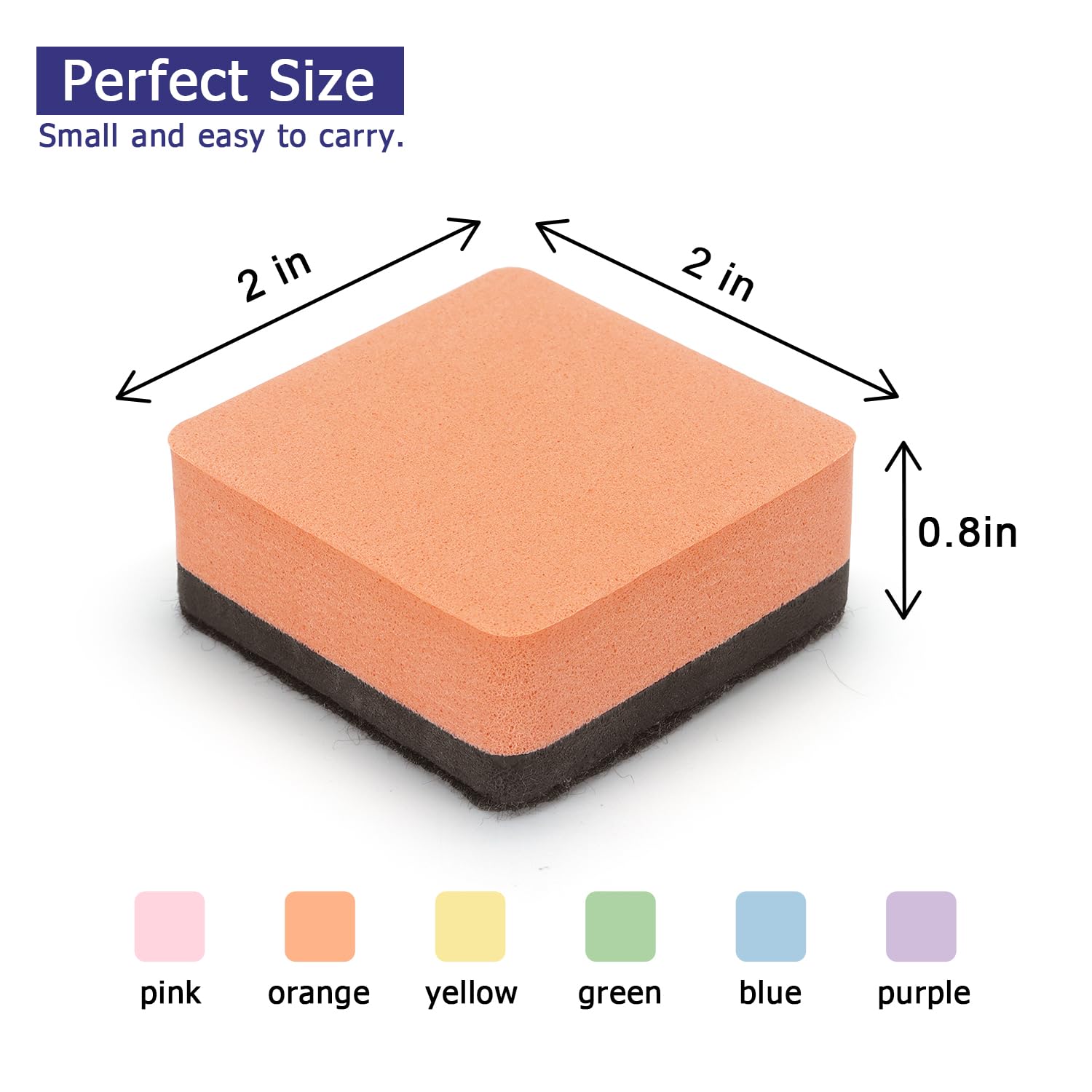 Tamaki 12 Pack Magnetic Dry Erase Board Erasers - Pastel Colored Square Whiteboard Cleaners for Kids Classroom & Office Use - Perfect for School, Home, and Office Whiteboards