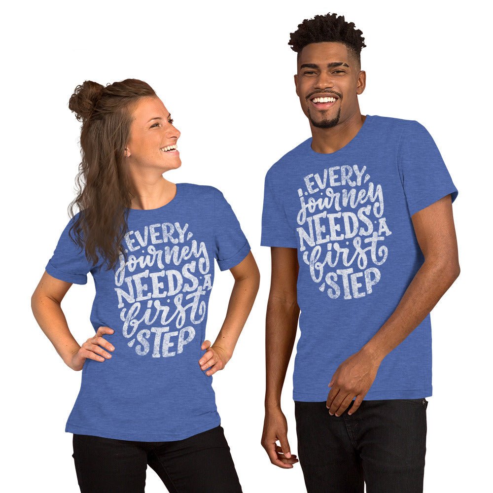 Courageous Sobriety Journey Unisex T-Shirt - Inspirational Recovery Tee for Men & Women - Perfect for AA Meetings, Sober Events & Daily Motivation