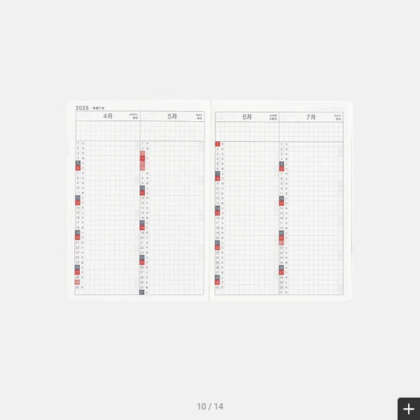 Hobonichi Techo 2025 Planner - Black Gingham HON A6 Daily Journal | English Edition | January Start | Monday Start | Perfect for Bullet Journaling, Planning & Productivity