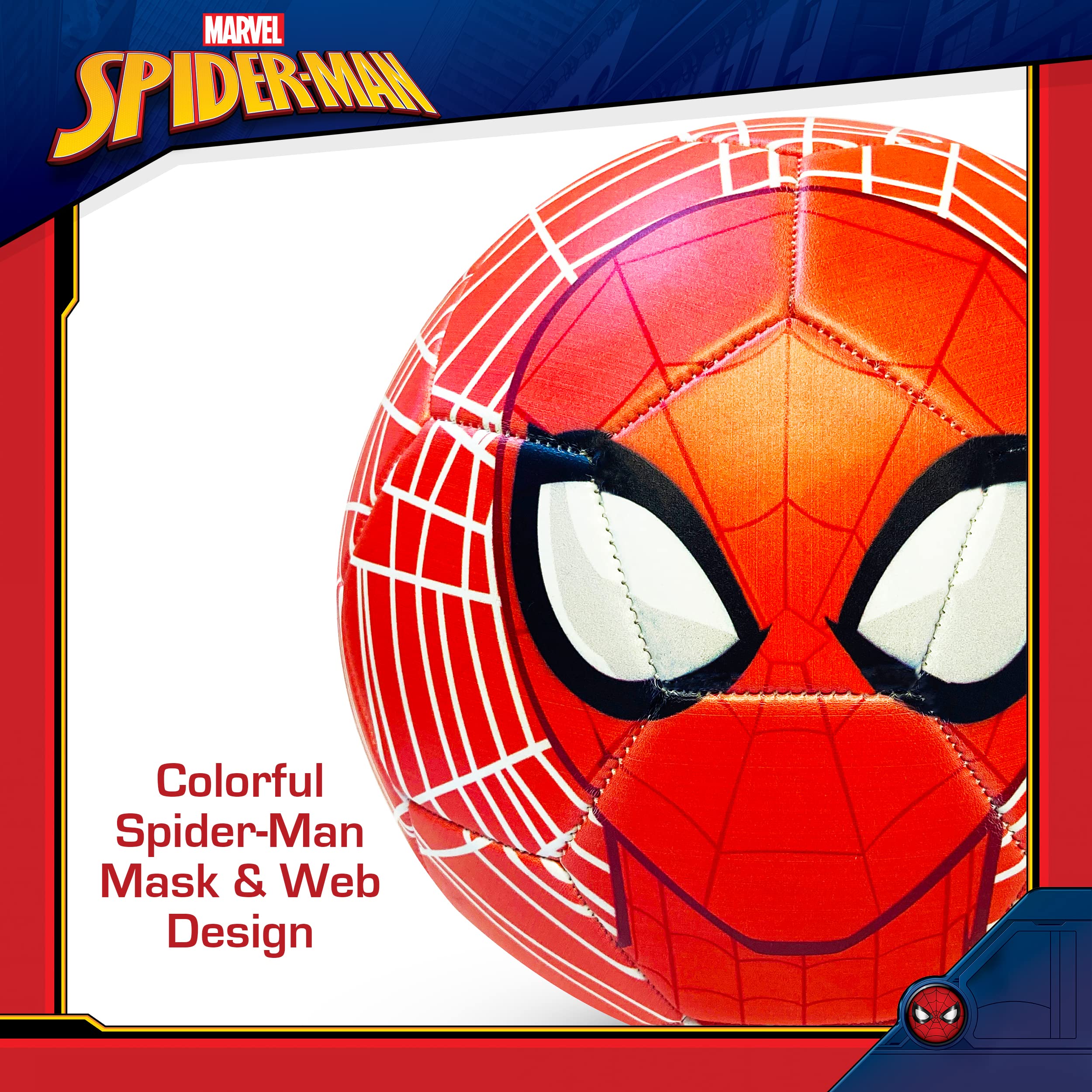Official Capelli Sport Marvel Spider-Man Soccer Ball - Size 5 for Kids & Adults - Perfect for Training, Matches, and Superhero-Themed Gifts