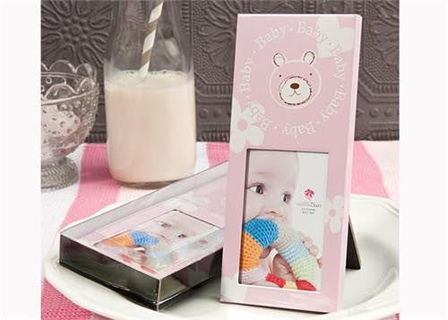 12-Piece Baby Shower Teddy Bear Picture Frame Set for Girls - Perfect for Nursery Decor, Birthday Gifts & Newborn Photo Displays