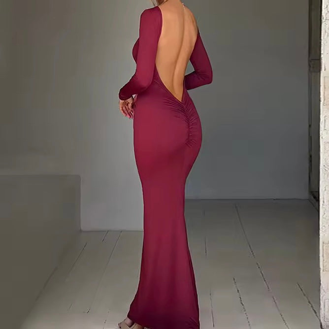Lainey Sexy Backless Bodycon Maxi Dress for Women - Perfect for Evening Parties, Date Nights & Special Occasions