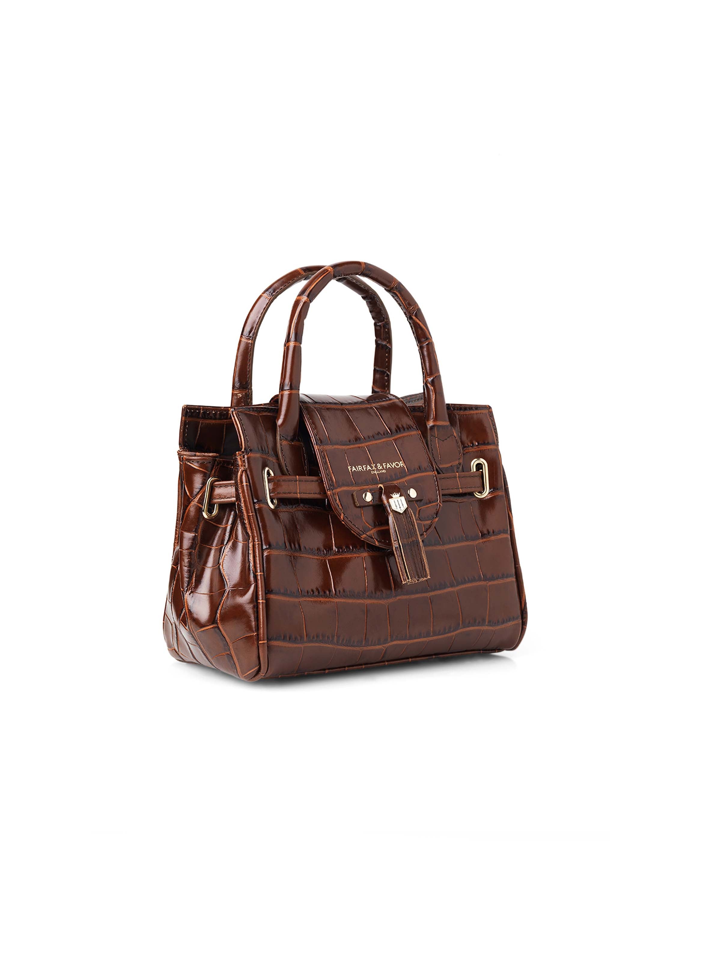 Mini Windsor Handbag in Conker Leather - Elegant Crossbody Purse for Women | Perfect for Work, Travel & Evening Out