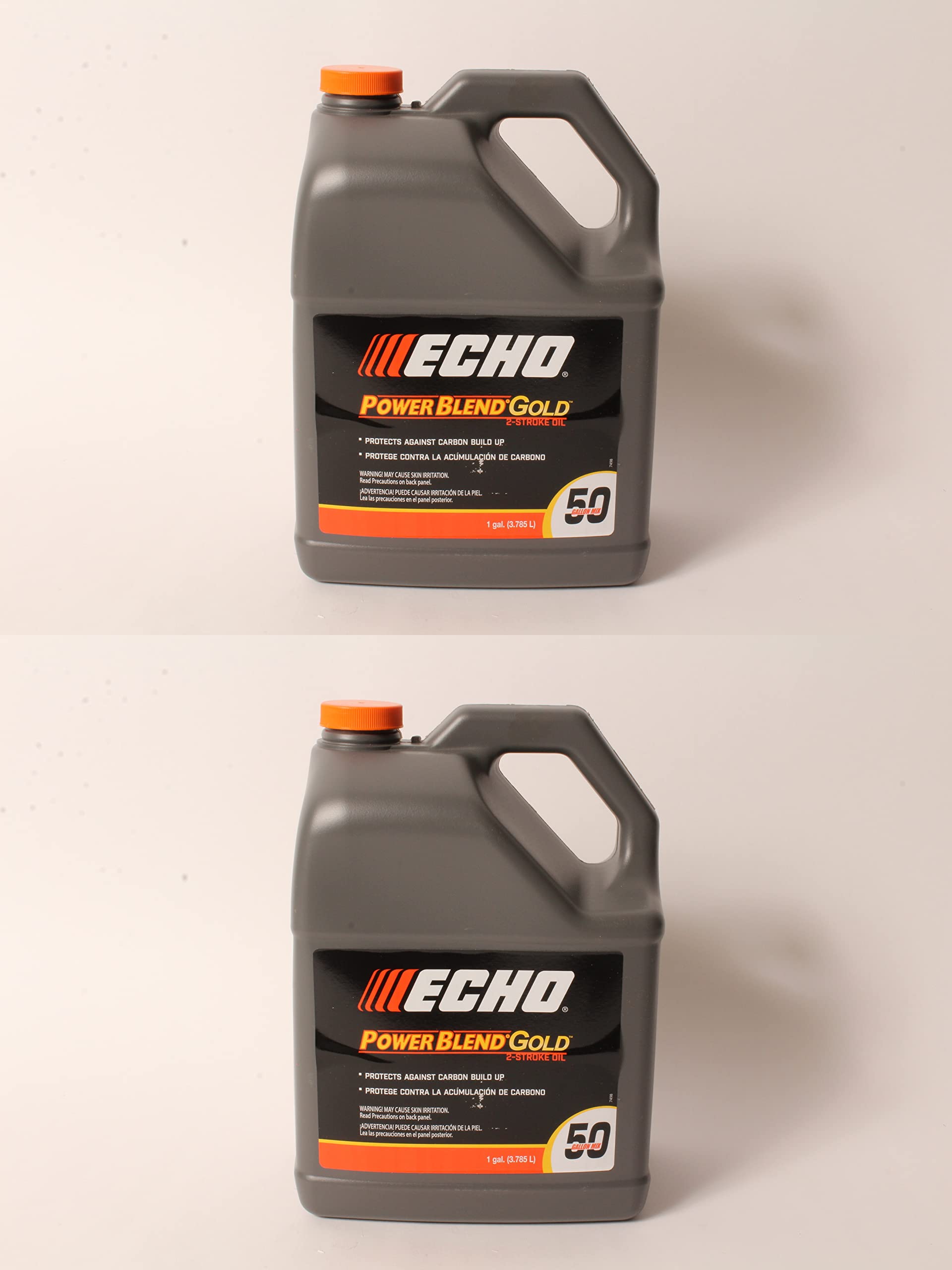 2-Pack Echo 6450050G PowerBlend Gold 1 Gallon 2-Cycle 2-Stroke Engine Oil - 50:1 Pre-Mix Ratio for Chainsaws, Trimmers & Outdoor Power Equipment