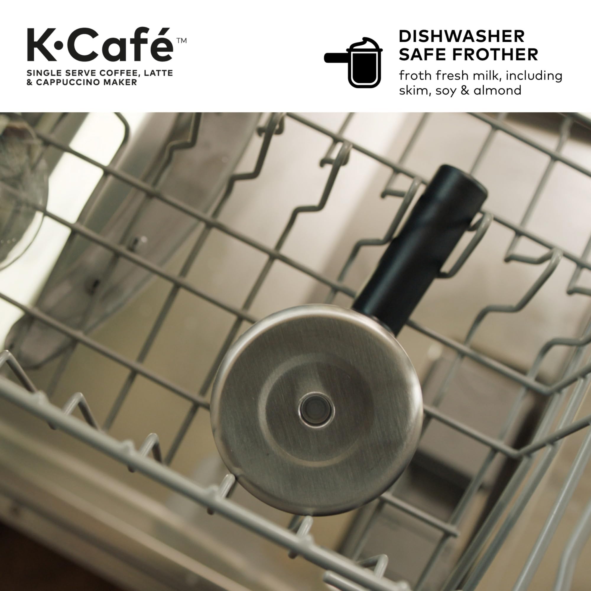 Keurig K-Cafe Single Serve Coffee Maker with Latte & Cappuccino Function - Includes 32 K-Cup Pods (Dark Charcoal) - Perfect for Home, Office & Small Spaces