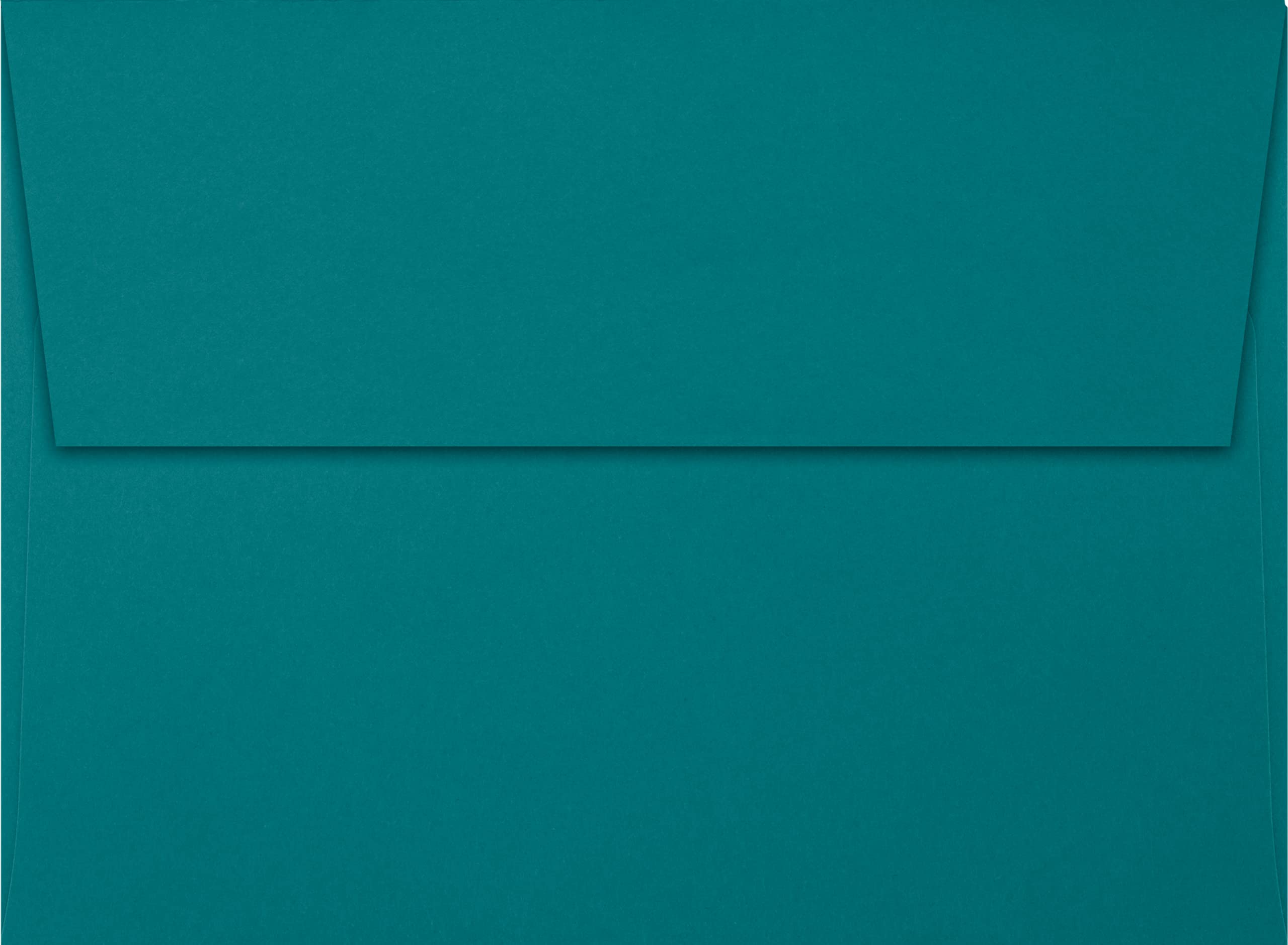 LUXPAPER A7 Invitation Envelopes for 5x7 Cards - 80lb Teal Printable Envelopes with Peel & Press Seal - 1000 Pack (5.25x7.25 Inches) - Perfect for Weddings, Parties, Business Events and Greeting Cards