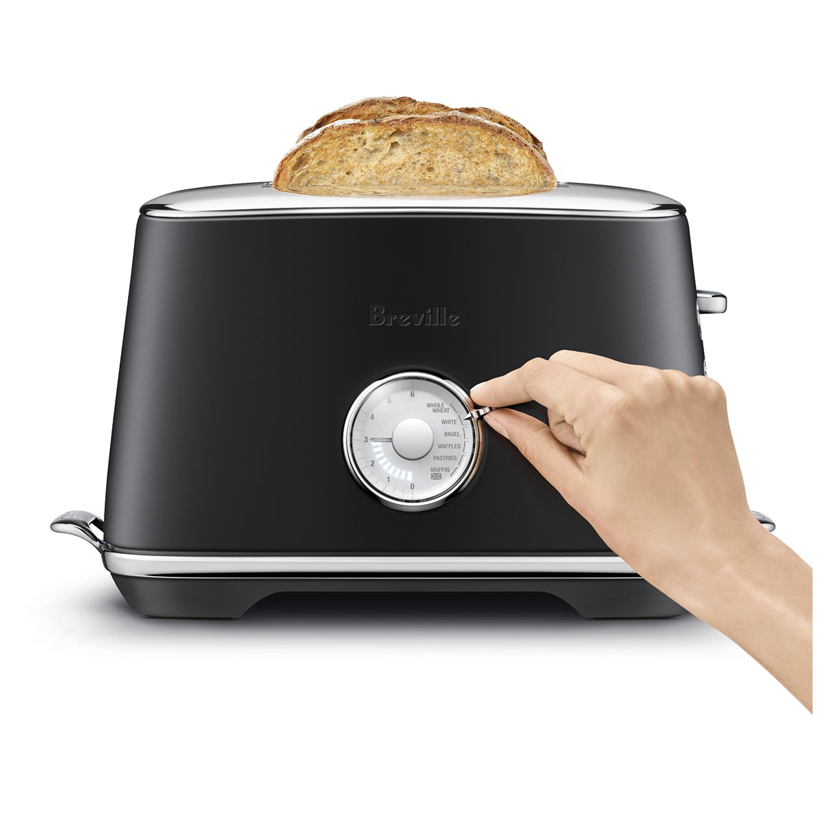 Breville The Toast Select Luxe 2-Slice Toaster - Black Truffle | Premium Stainless Steel, Custom Browning Control | Perfect for Breakfast, Brunch & Home Kitchen