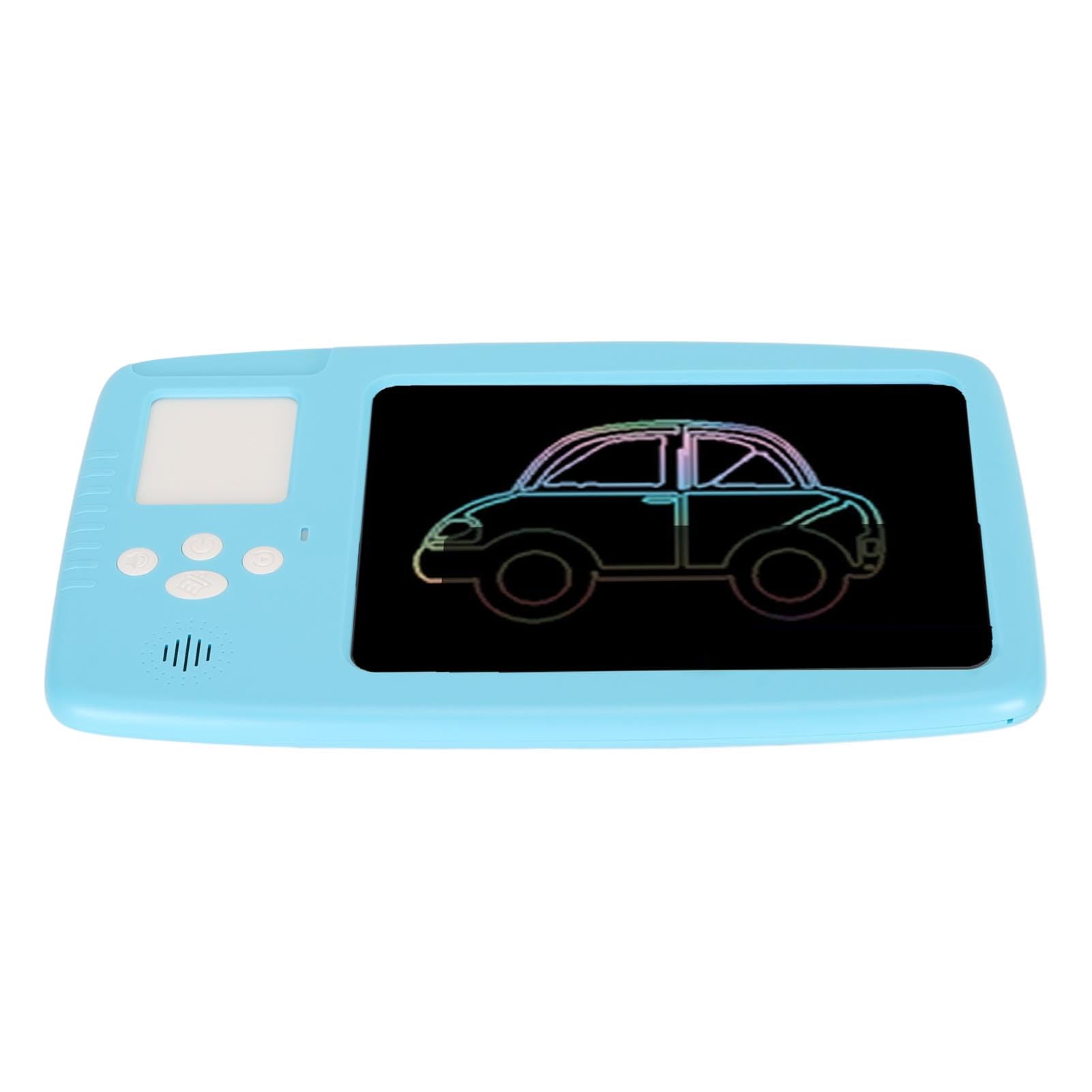 8.5 Inch LCD Writing Tablet with Stylus - Portable Drawing Board for Kids, Includes 112 Learning Cards & Built-in HiFi Speaker - Perfect for Kindergarten Classroom, Travel & Home Learning (Blue)