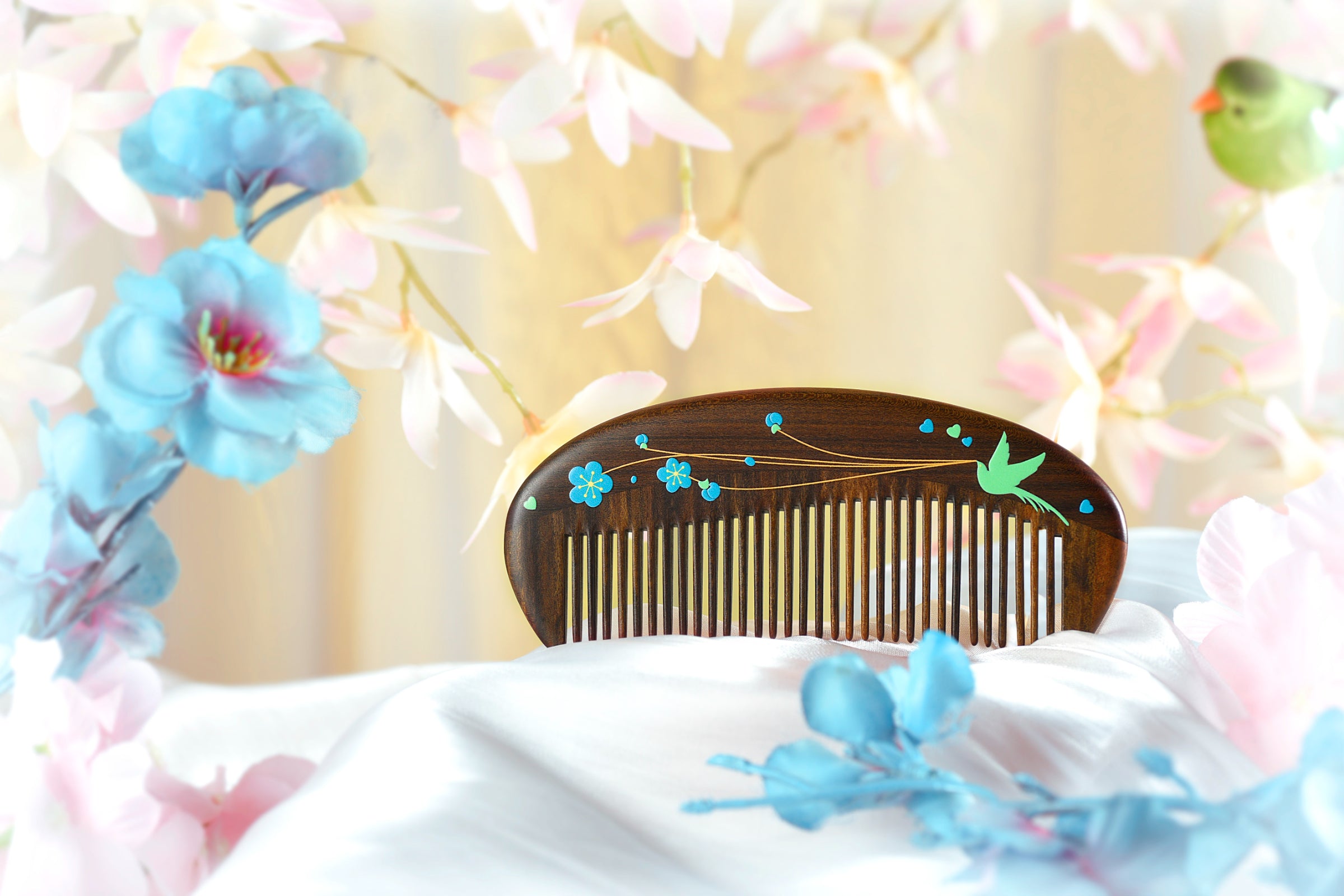 Blue Bird Hair Comb for Women - Detangling & Styling Hairbrush for Smooth & Shiny Hair - Perfect for Daily Use, Travel & Salon Styling