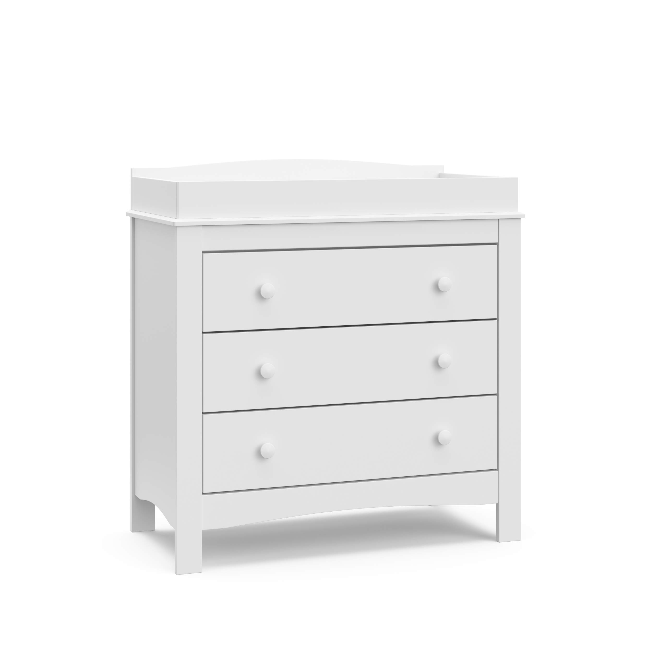 Graco Noah 3-Drawer Baby Dresser with Changing Table Topper - White Nursery Furniture, GREENGUARD Gold Certified 3-Drawer Chest for Baby Clothes & Essentials | Perfect for Nursery Organization & Diaper Changing Station