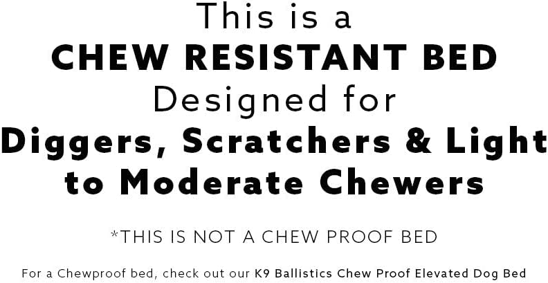K9 Ballistics Chew Proof Round Dog Bed - Durable, Waterproof & Machine Washable Pet Pillow for Aggressive Chewers - Small Size in Obsidian Black - Perfect for Playful Dogs & Indoor/Outdoor Use