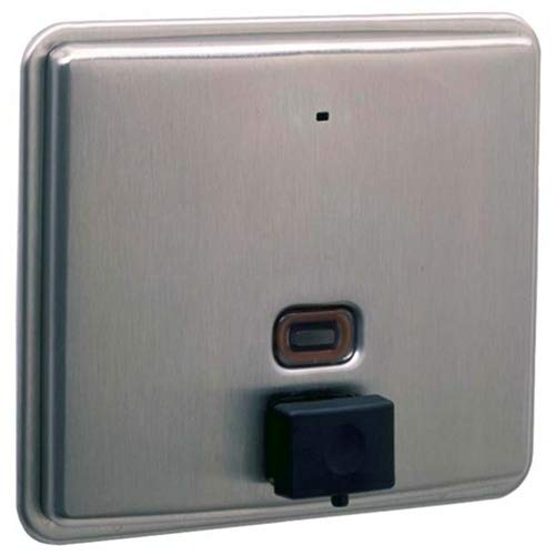 Bobrick B-4063 Commercial Grade Stainless Steel Recessed Wall Mount Soap Dispenser - Ideal for Restrooms, Hospitals, and Public Facilities