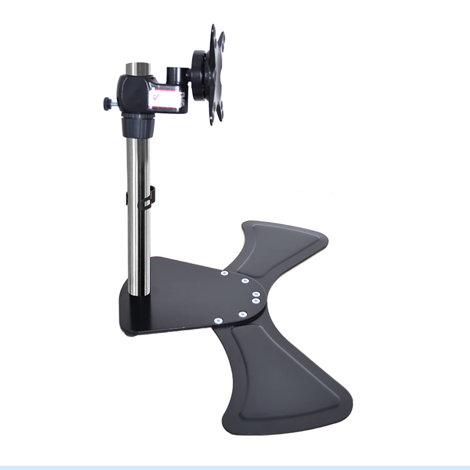 Universal TV Stand & Single Monitor Stand - Height Adjustable Desk Mount with Sturdy Metal Base for 15-27 Inch LCD Screens (40cm) - Perfect for Home Office, Gaming Setup & Workspace Organization