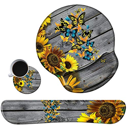Yellow Sunflowers and Butterflies